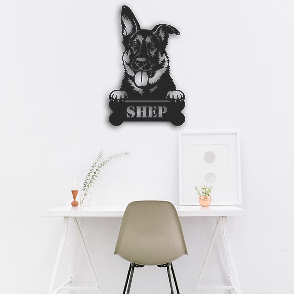 German Shepherd Metal Art