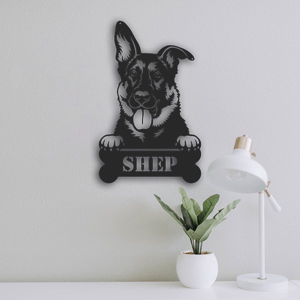 German Shepherd Metal Art