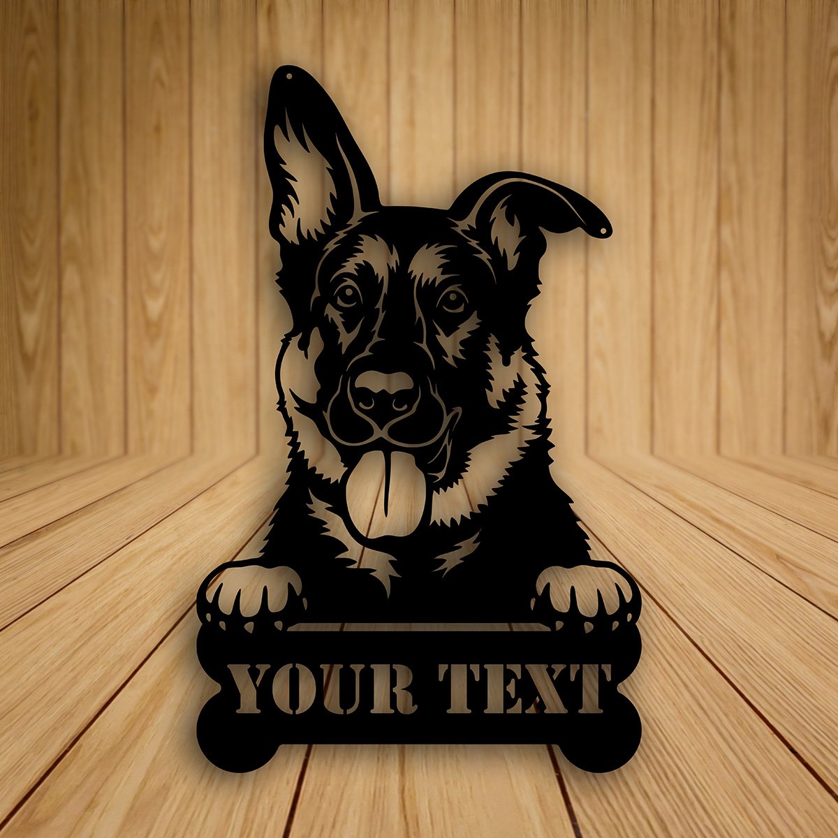 German Shepherd Metal Art