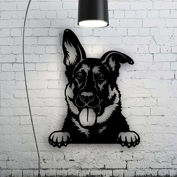 German Shepherd Metal Art