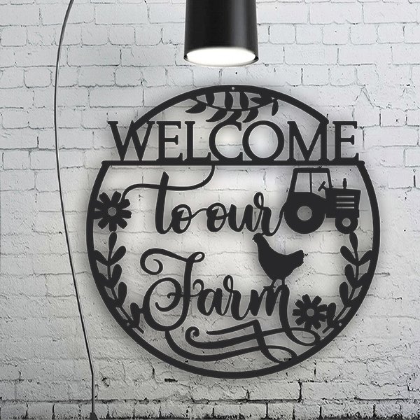 Metal Art Farming Sign