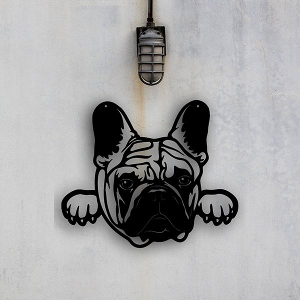 French Bulldog Metal Art