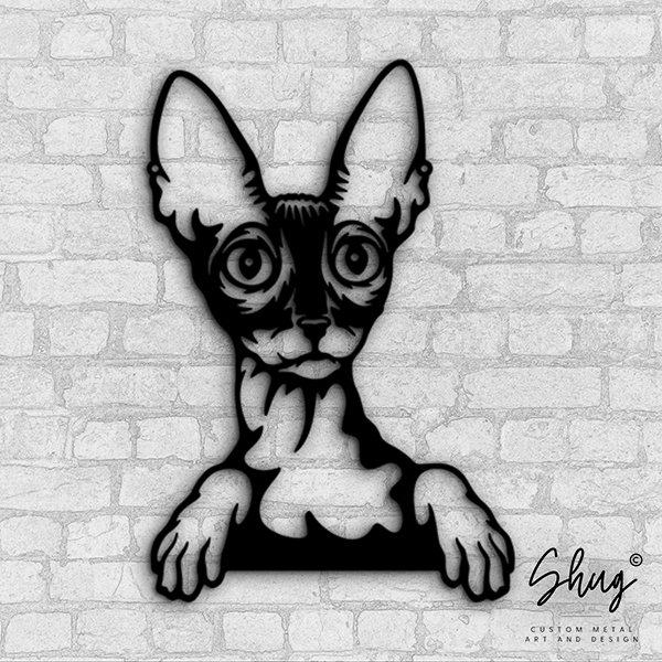 Cornish Rex Cat Metal Art