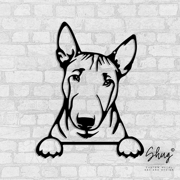 Bull Terrier Metal Art