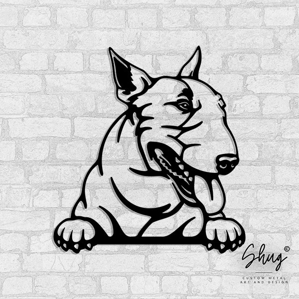 Bull Terrier Metal Art