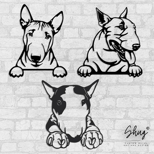 Bull Terrier Metal Art