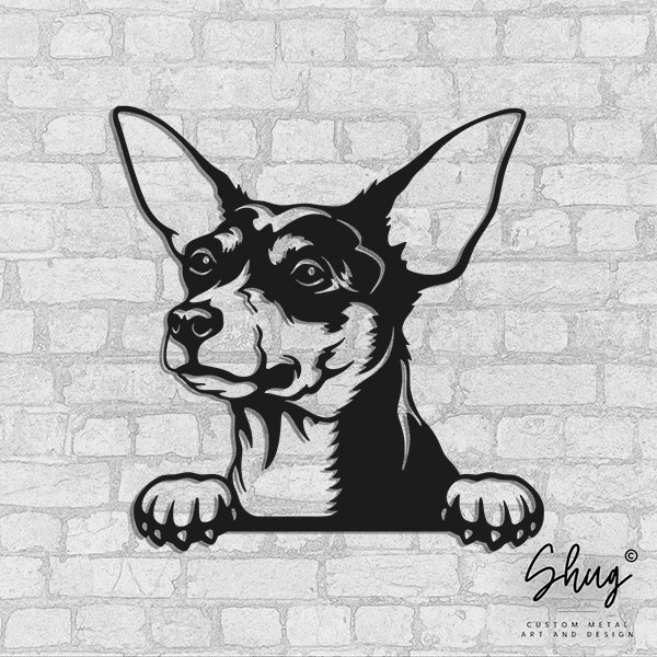 Toy Fox Terrier Metal Art