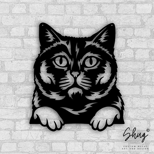 British Shorthair Cat Metal Art