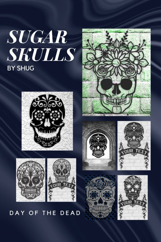Sugar Skull Banner Metal Art