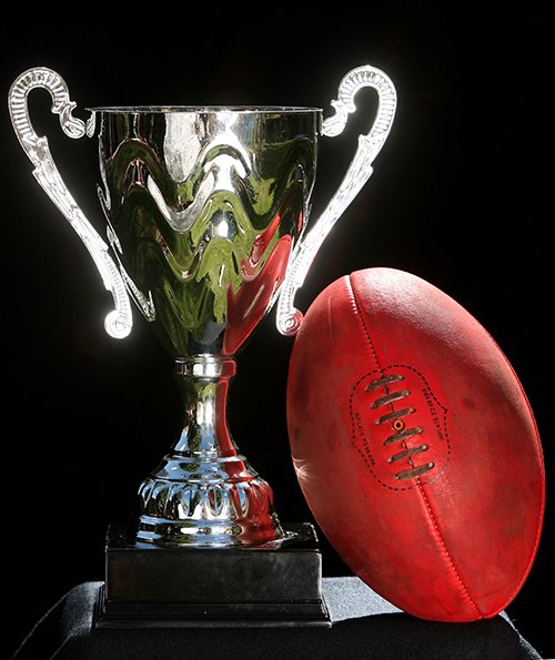 Aussie Rules Footbal and Trophy